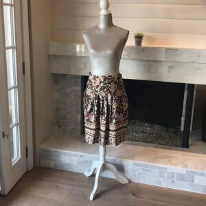 NYC Design Co Floral Silk Skirt 6P EUC